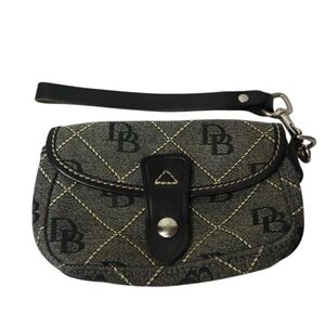 Dooney & Bourke Black and Tan Wristlet